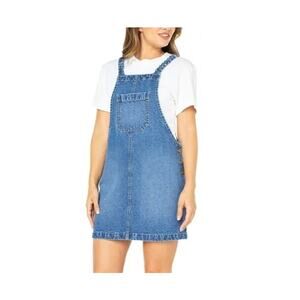 Celebrity Pink Juniors’ Denim Pinafore Braided Strap Denim Dress Sz XXL EUC
